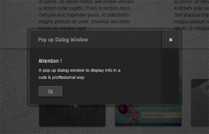 dark modal psd
