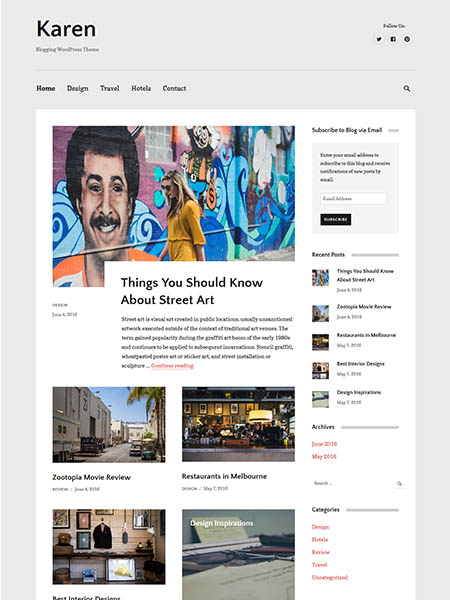 karen wordpress theme