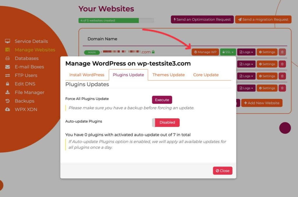 Manage WordPress
