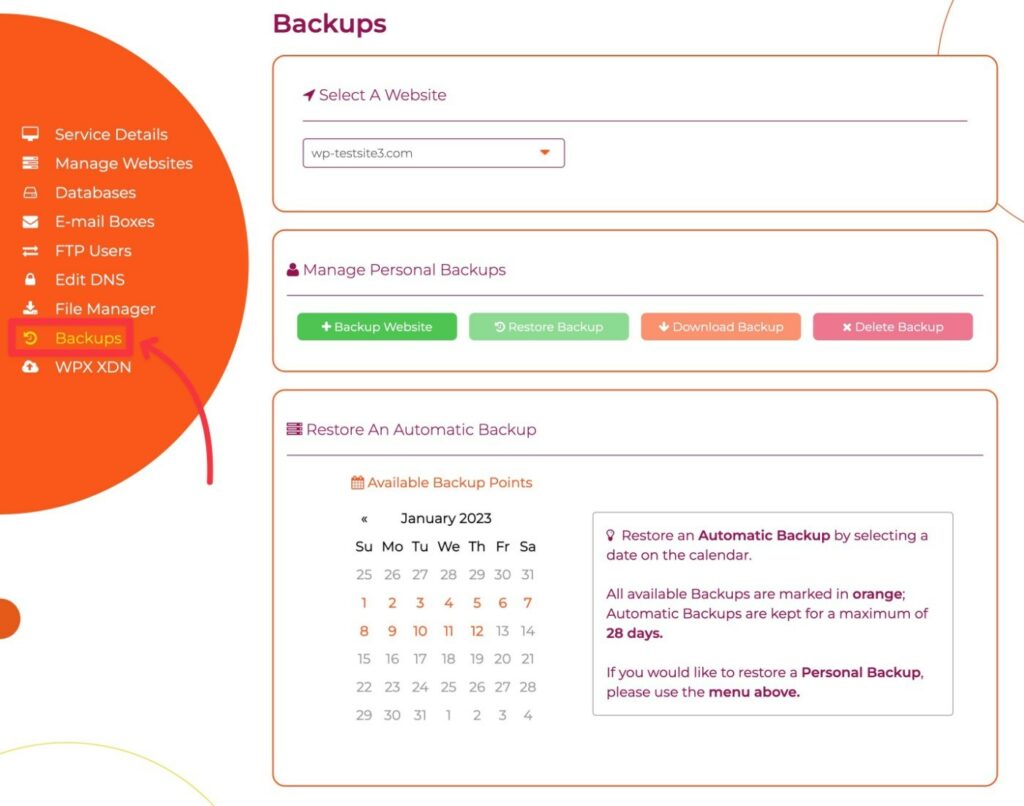 Automatic backups