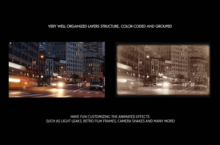 Animated Retro Vintage Film