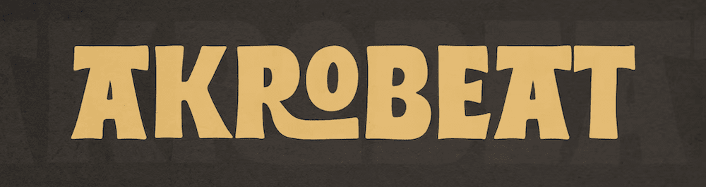 The Akrobeat t-shirt font.