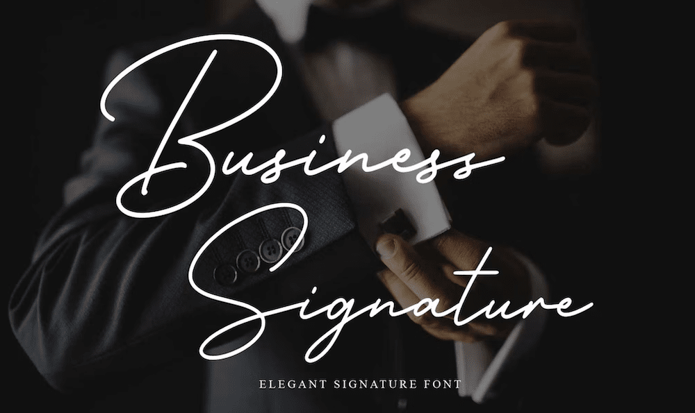 The Business Signature font.