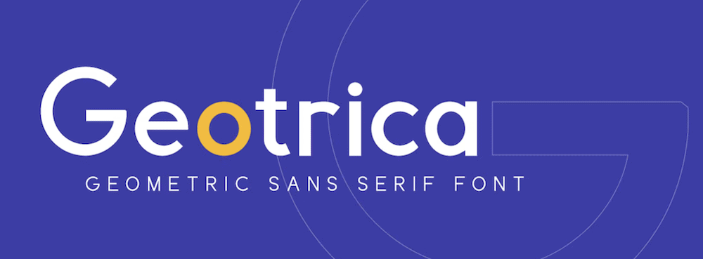 The Geotrica business and corporate font.