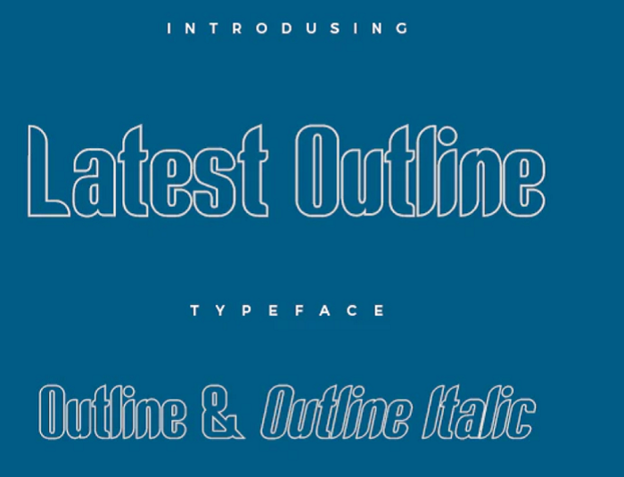 Latest outline font 