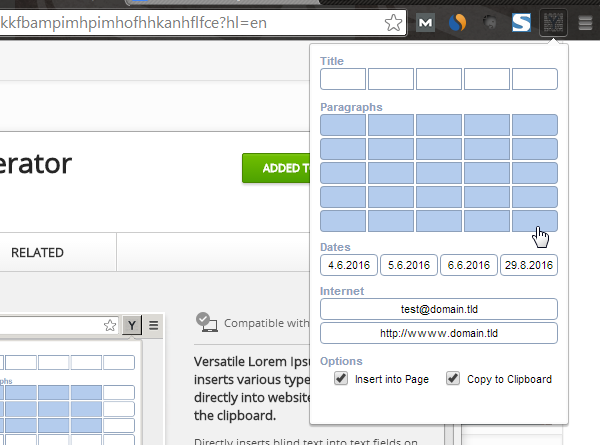 Yet Another Lorem Ipsum Generator